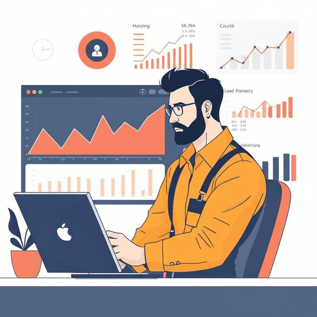 RAD SEO contractor marketing team analyzing digital marketing analytics and campaign performance